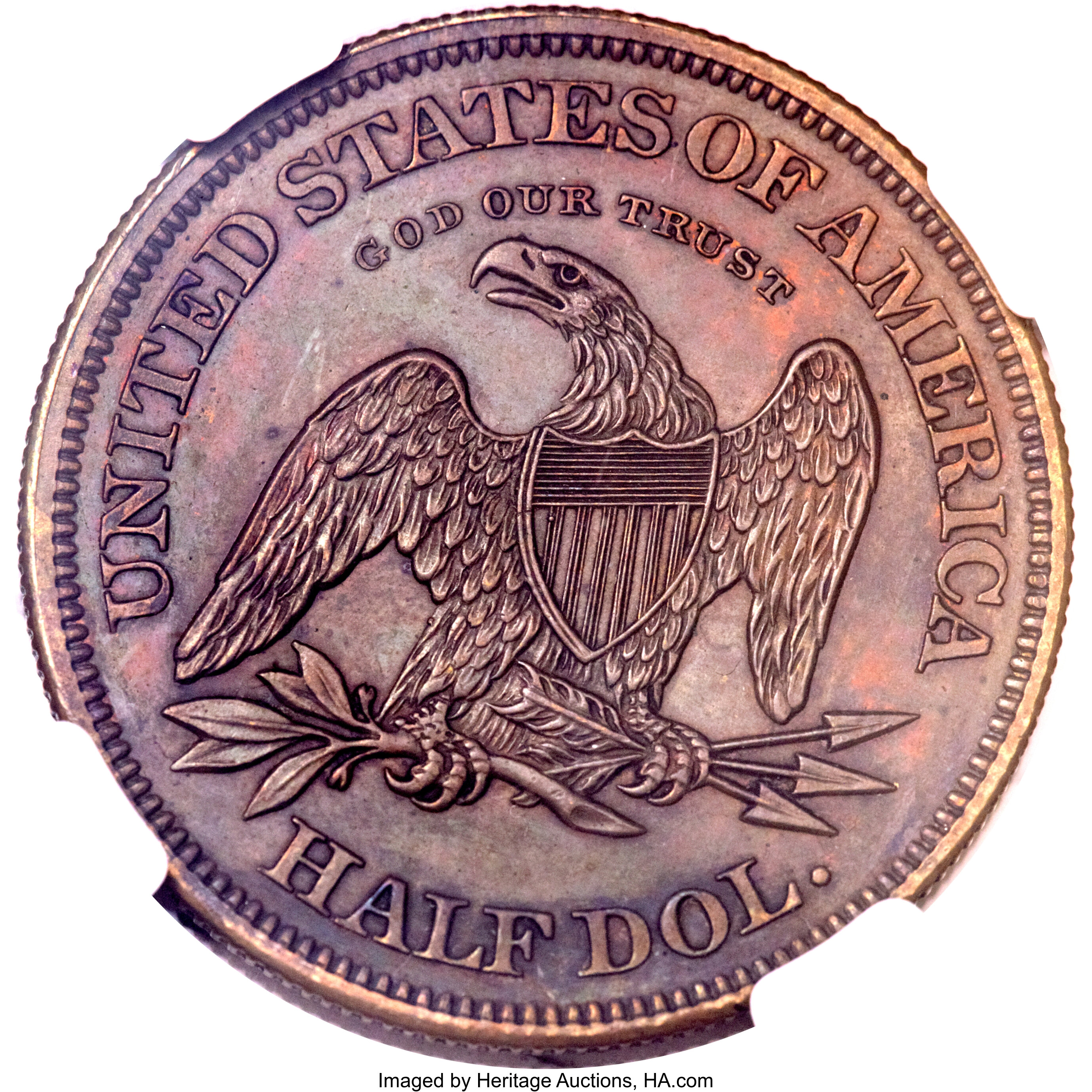 image for: 1861 P50C Half Dollar, Judd-280, Pollock-331, Low R.7, PR63 Brown NGC....