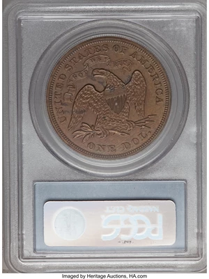 image for: 1871 $1 Dollar, Judd-1147, Pollock-1289, High R.6, PR65 Brown PCGS....