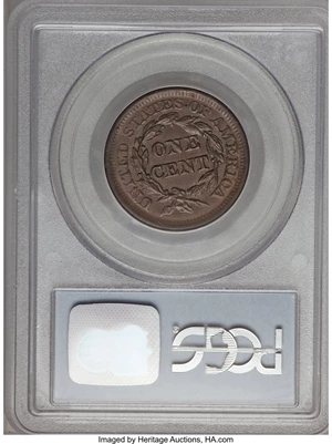 image for: 1857 1C Large Date AU58 PCGS. PCGS Population (0/56). NGC Census: (0/58). Mintage: 333,456. (#1929)...
