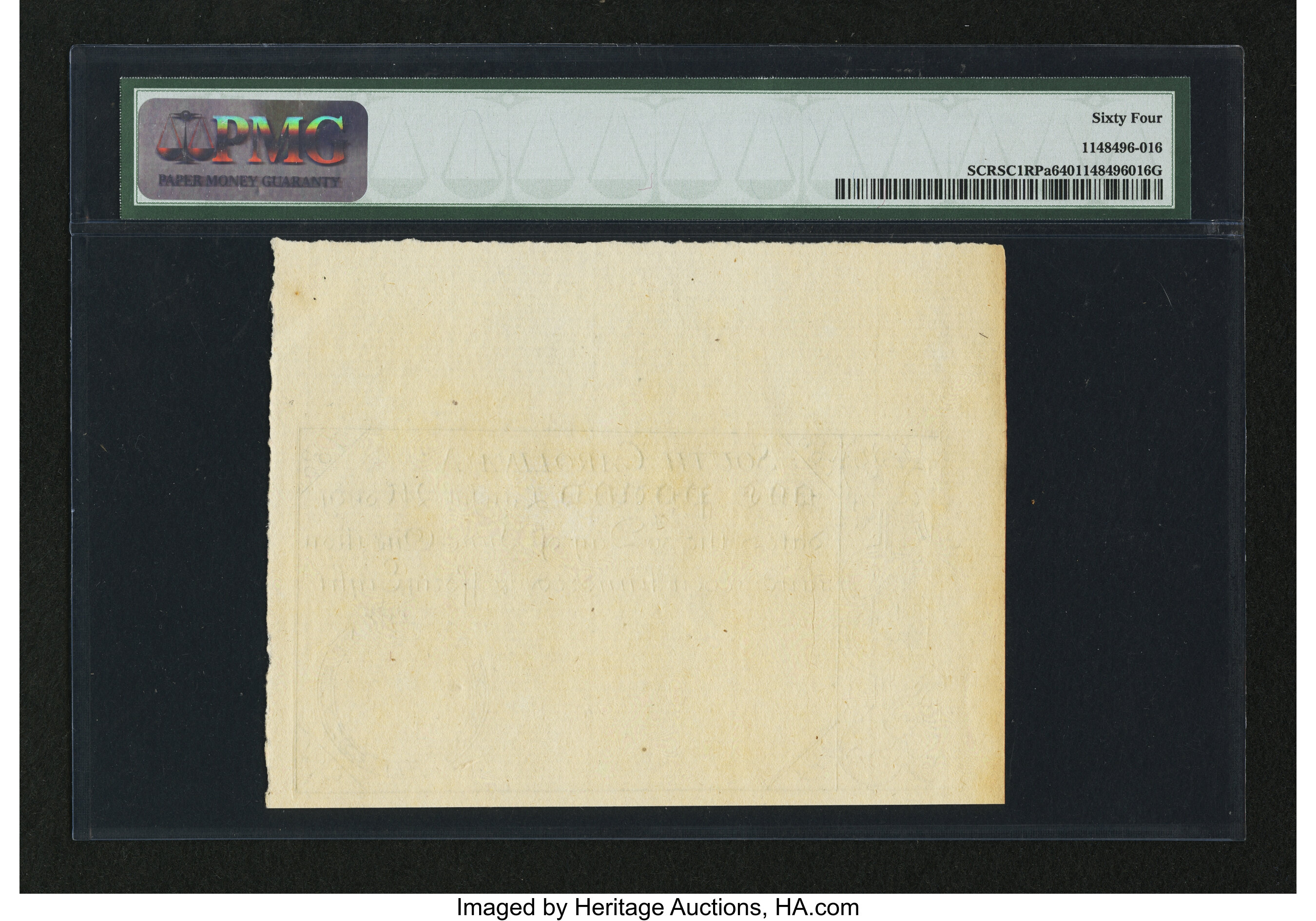 image for: South Carolina June 30, 1748 £1 PMG Choice Uncirculated 64....