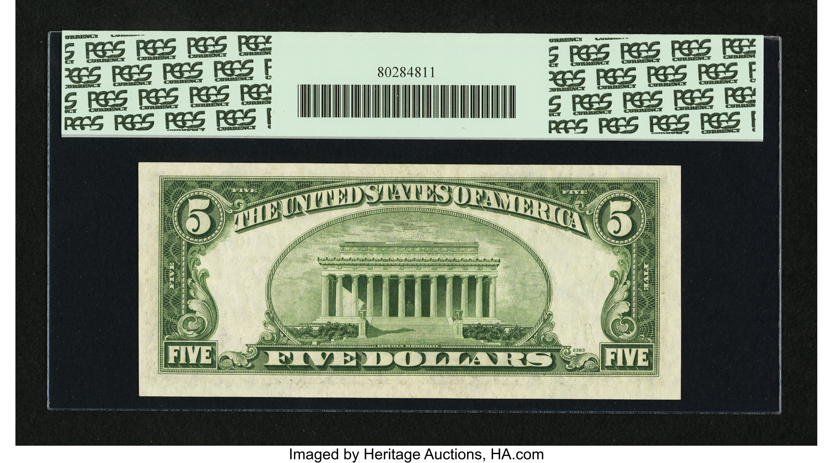image for: Fr. 1963-G $5 1950B Federal Reserve Note. PCGS Gem New 65PPQ....