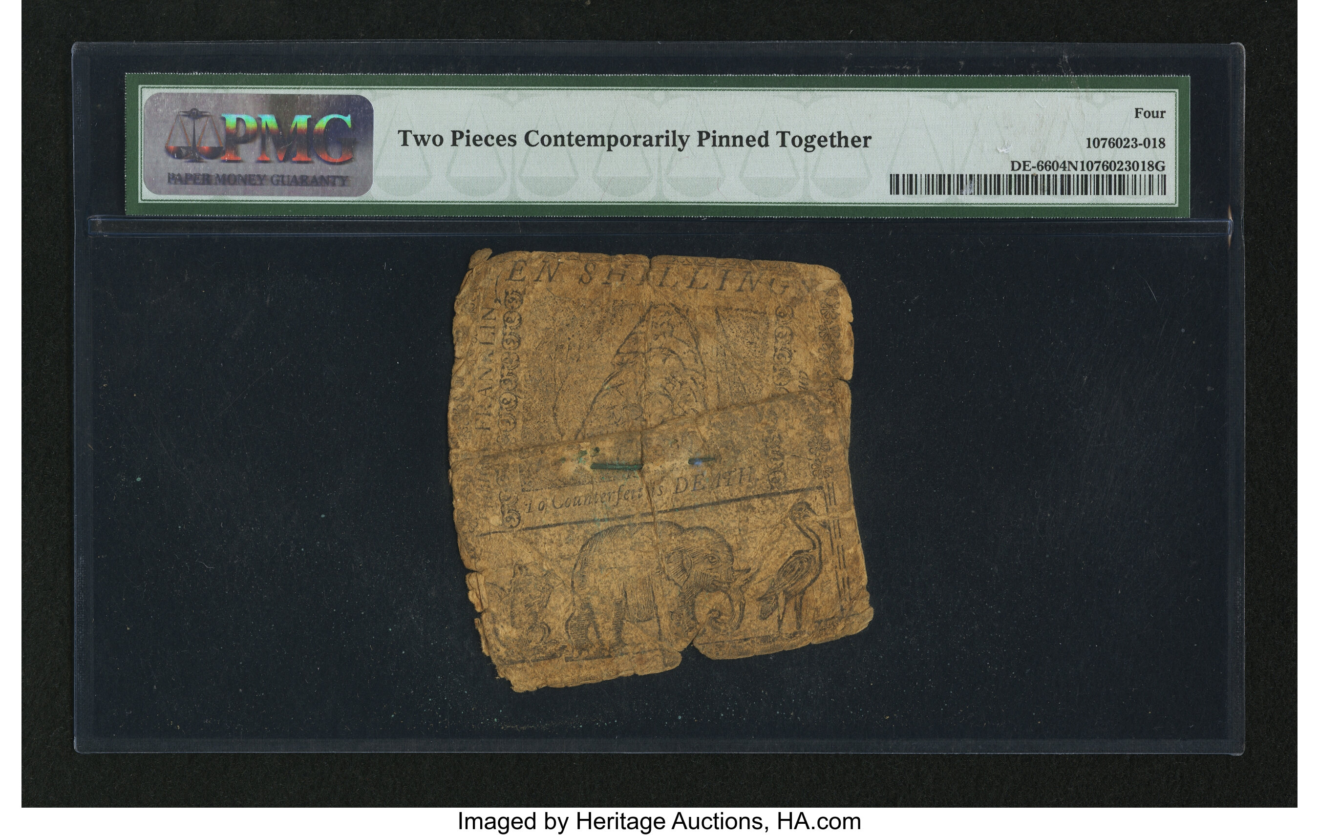 image for: Delaware June 1, 1759 10s PMG Good 4 Net....