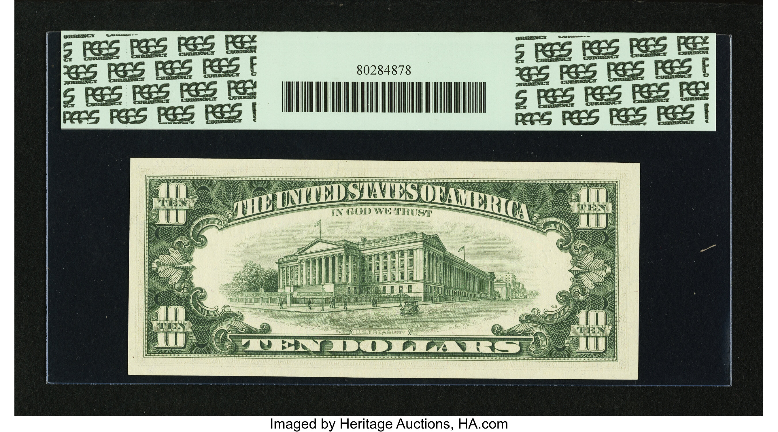 image for: Fr. 2018-G $10 1969 Federal Reserve Note. PCGS Gem New 65PPQ....