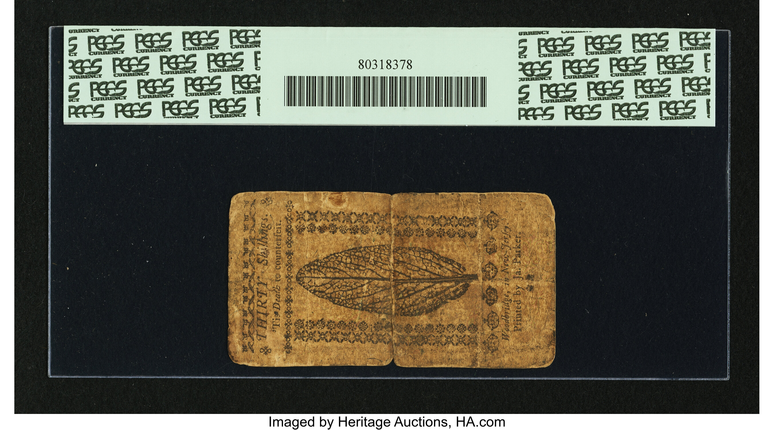 image for: New Jersey December 31, 1763 30s PCGS Apparent Fine 12....