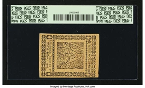 image for: Continental Currency May 9, 1776 $3 PCGS New 61....