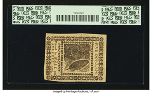 image for: Continental Currency May 9, 1776 $5 PCGS Choice About New 58PPQ....