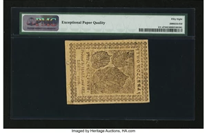 image for: Continental Currency November 2, 1776 $2 PMG Choice About Unc 58 EPQ....
