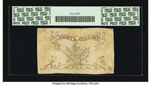 image for: South Carolina February 8, 1779 $80 PCGS Apparent Extremely Fine 45....