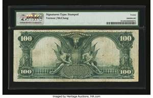 image for: Muskogee, OK - $100 1902 Plain Back Fr. 701 The First NB Ch. # 4385...