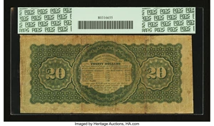 image for: Fr. 191a $20 1864 Compound Interest Treasury Note PCGS Apparent Very Fine 20....