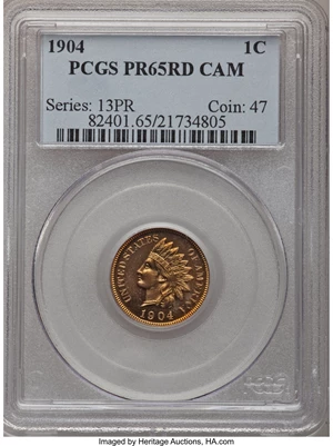 image for: 1904 1C PR65 Red Cameo PCGS....