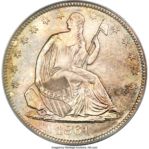 image for: 1861-O 50C MS65 PCGS. Breen-4904, WB-101. ...