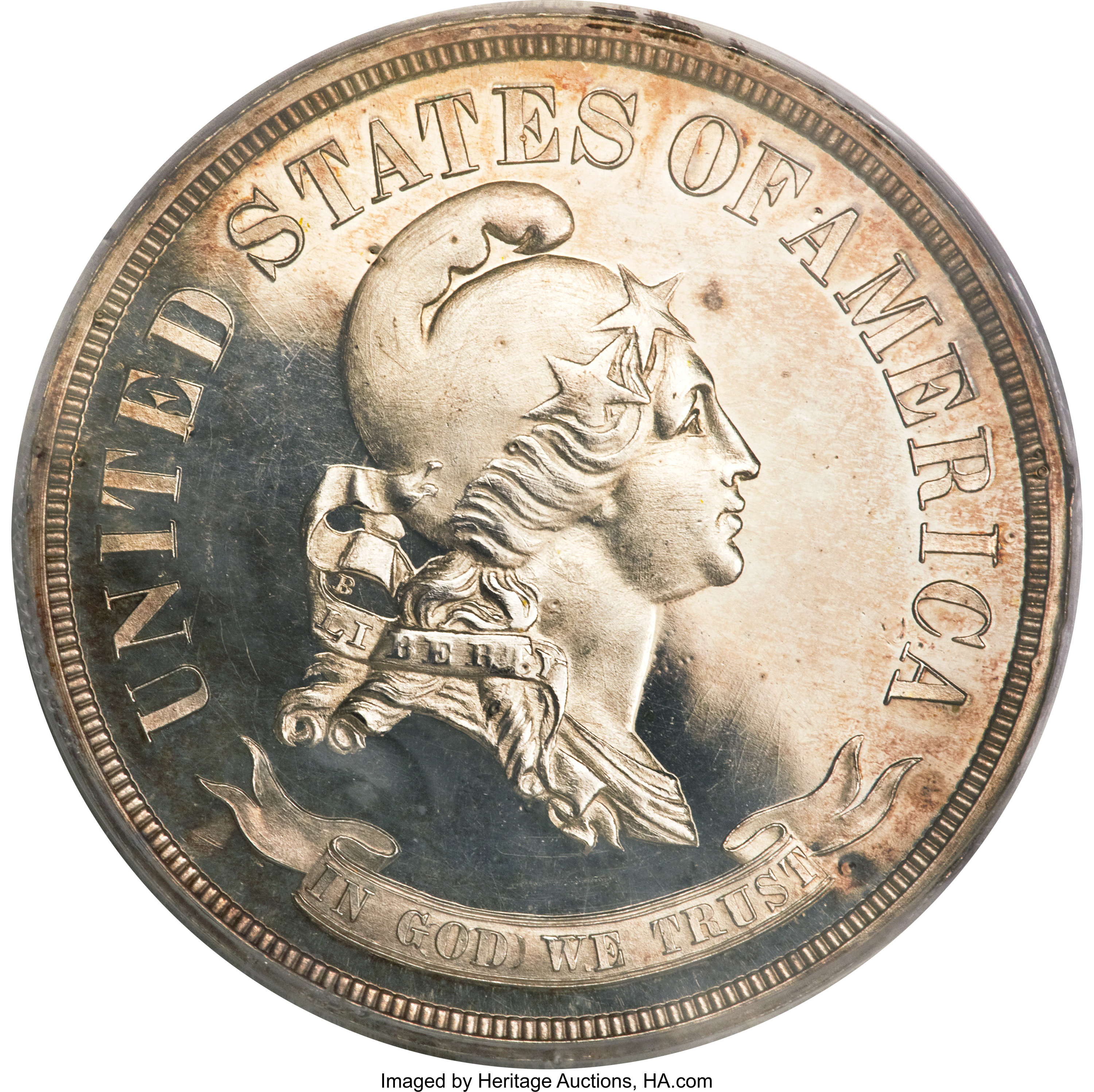 image for: 1869 50C Standard Silver Half Dollar, Judd-743, Pollock-824, High R.6, PR64 Cameo PCGS. CAC....