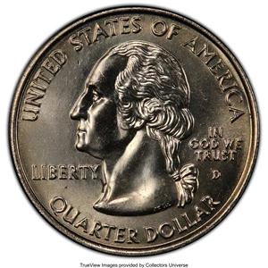 image for: 2006-D 25C North Dakota Statehood Quarter Dollar -- Dropped Letter "Y" Obverse -- MS65 PCGS....