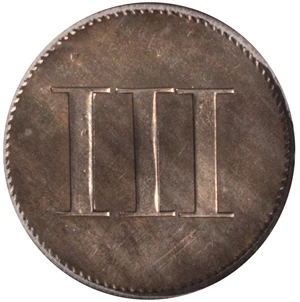 image for: 1849 Pattern Three-Cent Piece. Judd-112 Original, Pollock-126. Rarity-7-. Proof-63 (PCGS). OGH.