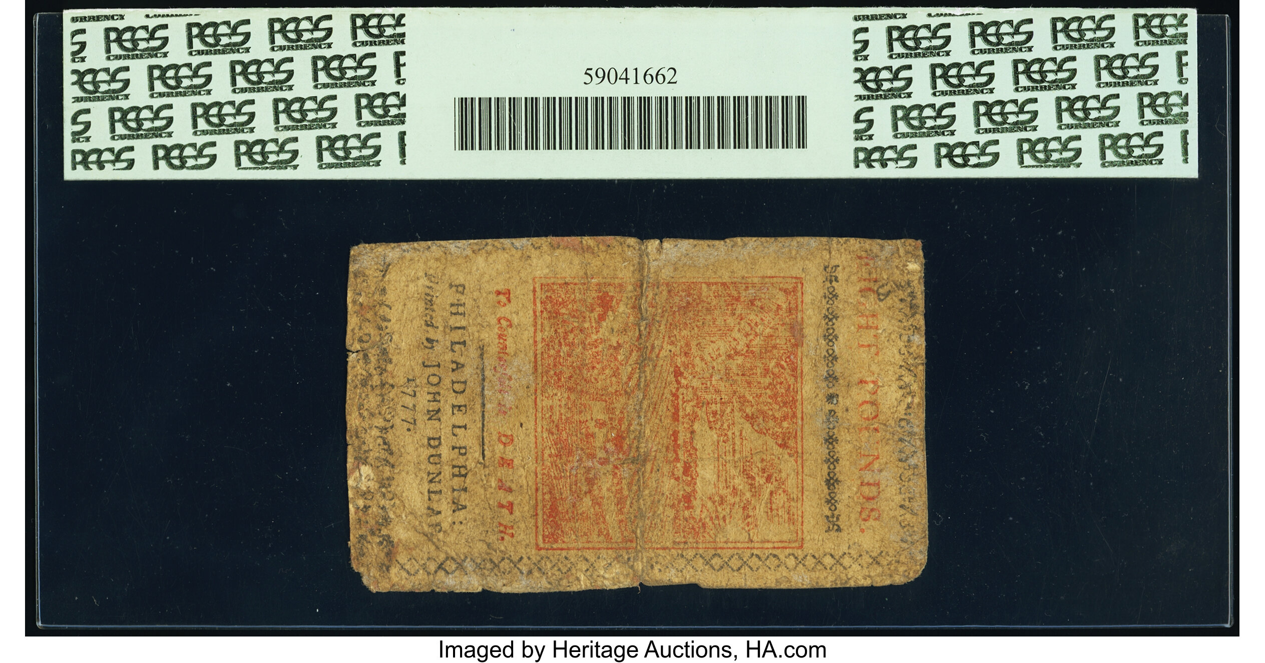 image for: Pennsylvania April 10, 1777 8s PCGS Apparent Very Fine 20....