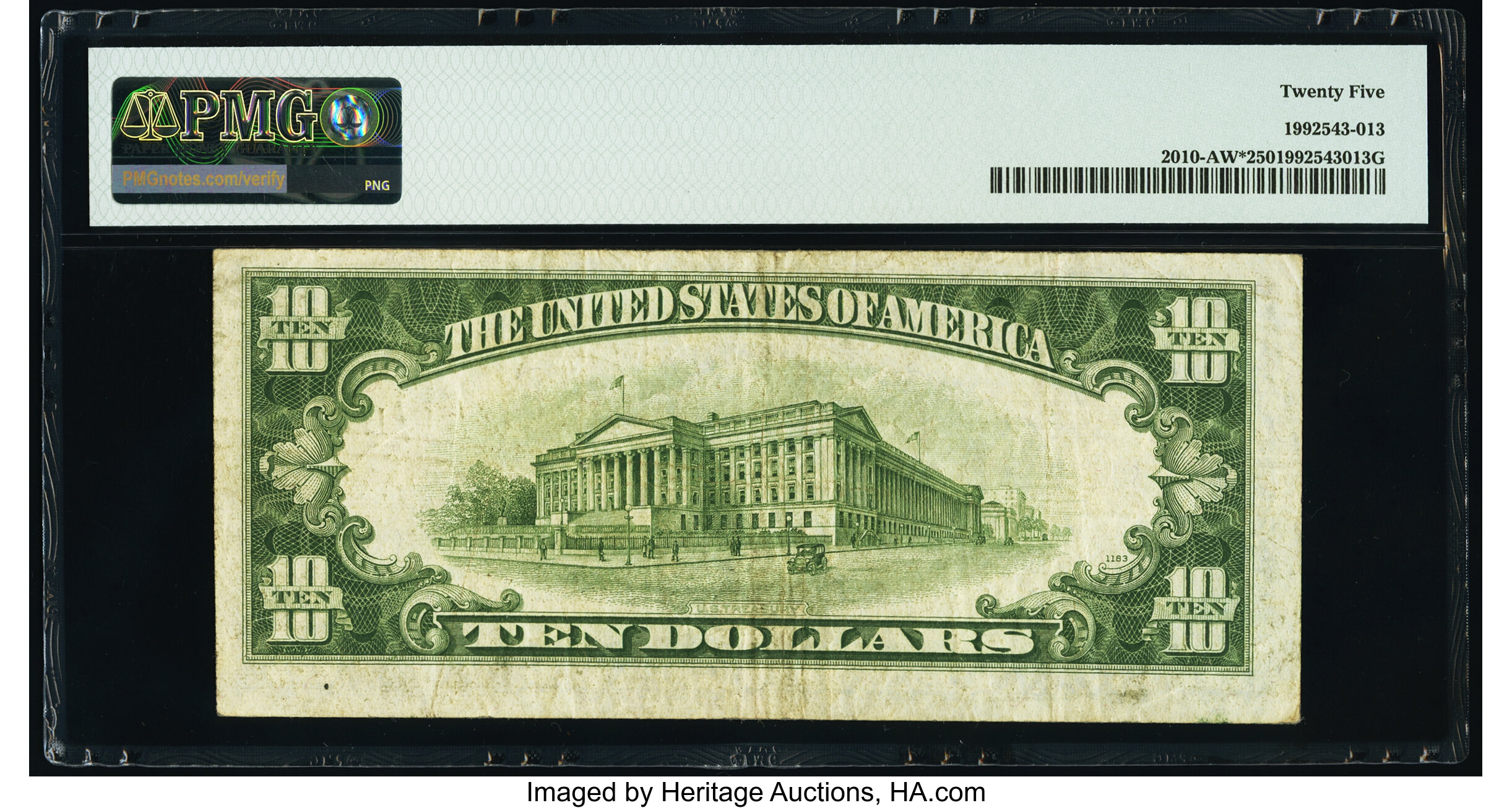 image for: Fr. 2010-A* $10 1950 Wide Federal Reserve Star Note. PMG Very Fine 25....