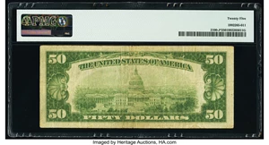 image for: Fr. 2100-J* $50 1928 Federal Reserve Star Note. PMG Very Fine 25....