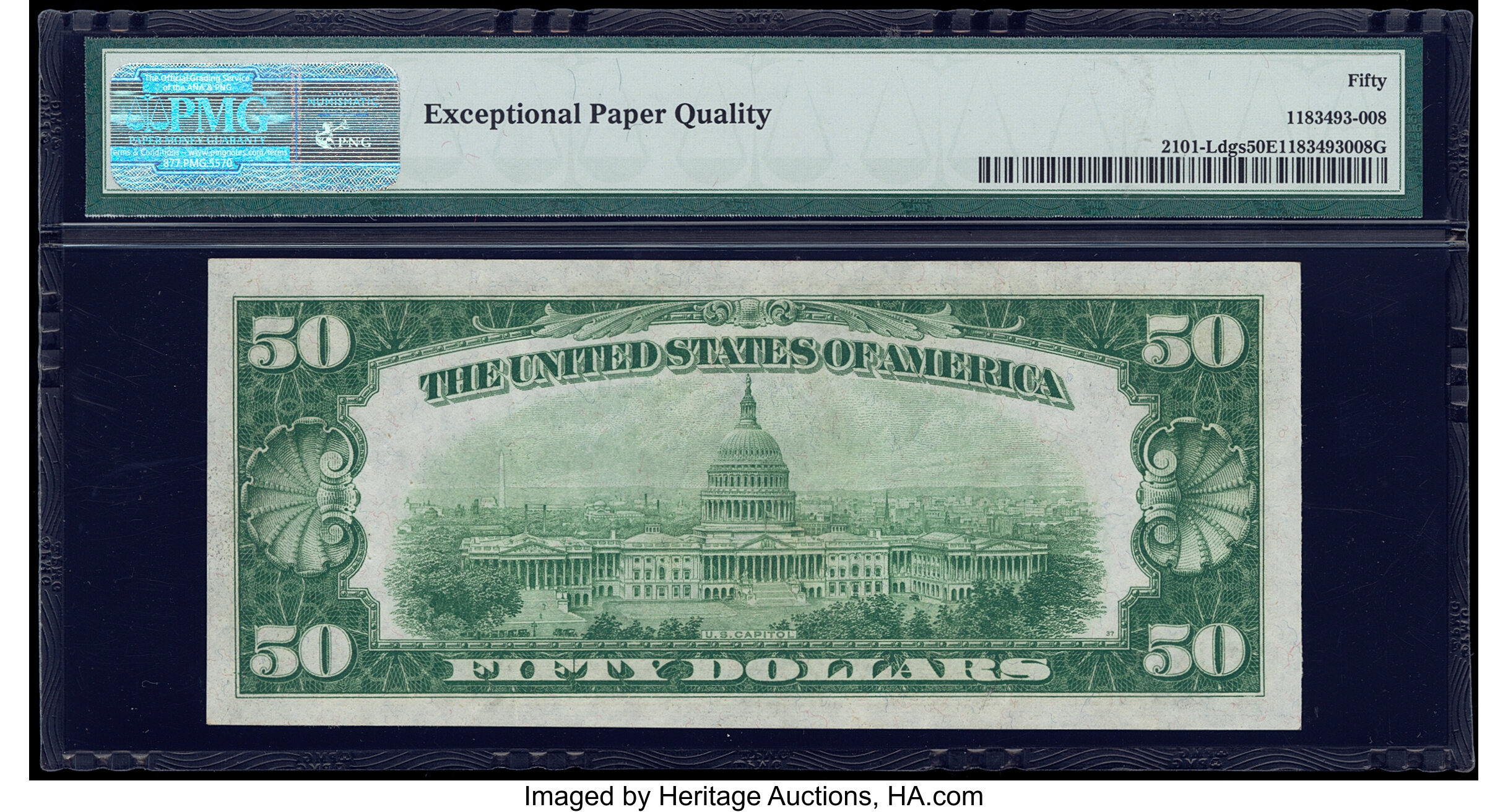 image for: Fr. 2101-L $50 1928A Federal Reserve Note. PMG About Uncirculated 50 EPQ....