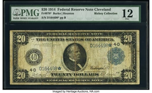 image for: Fr. 978* $20 1914 Federal Reserve Star Note PMG Fine 12....