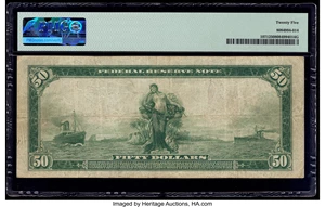 image for: Fr. 1071 $50 1914 Federal Reserve Note PMG Very Fine 25....