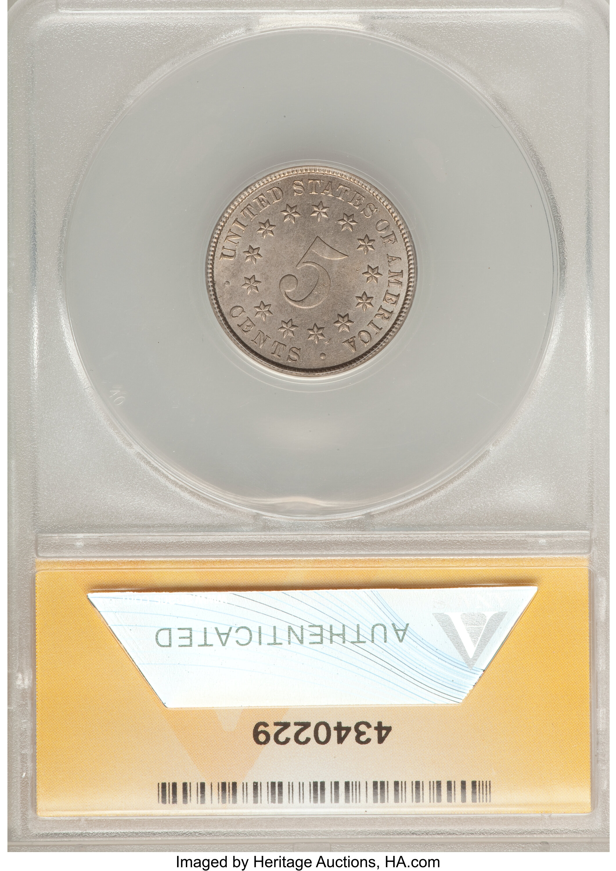 1882 5c MS60 thumbnail 2