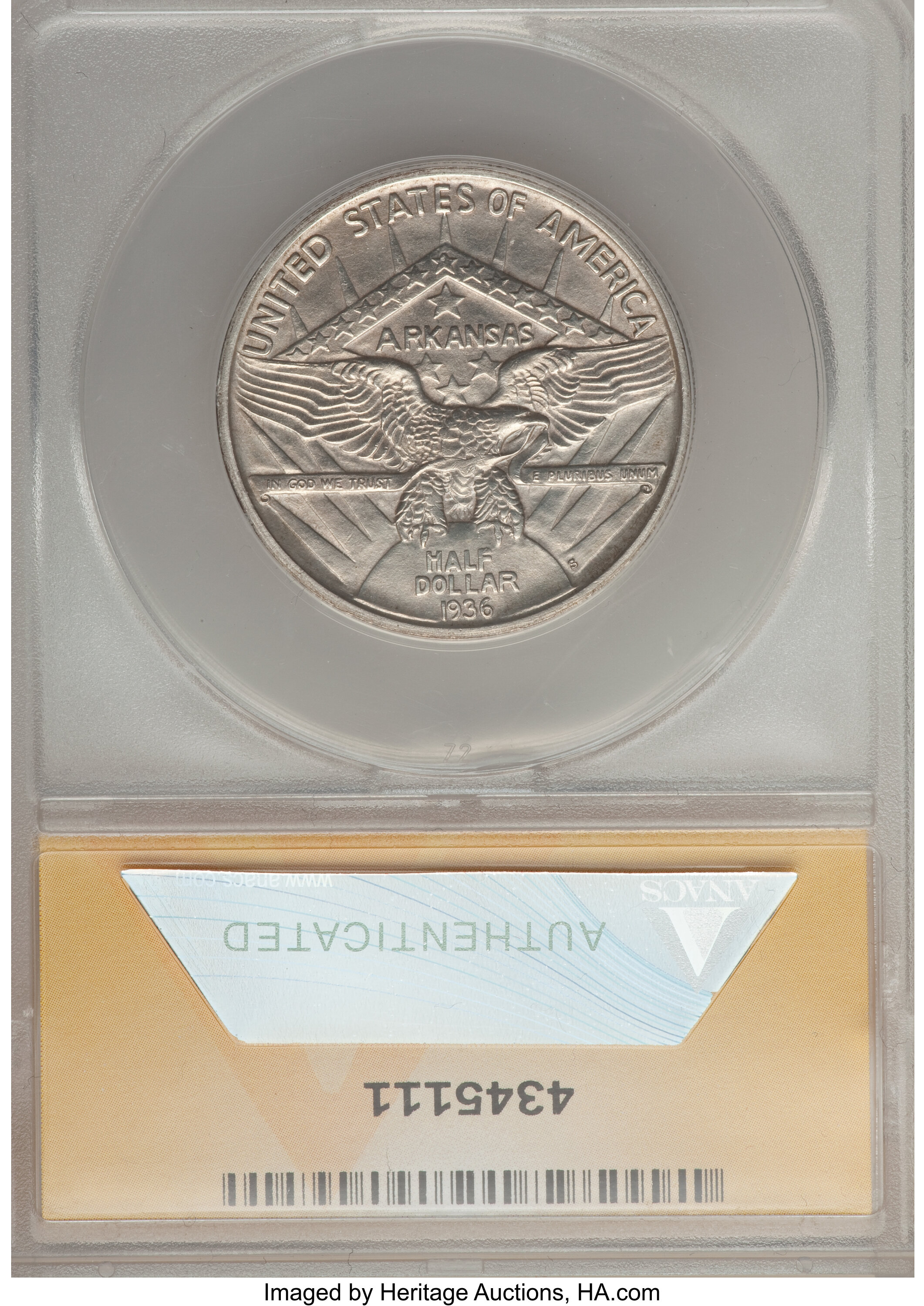 1936-S 50c Arkansas XF40 thumbnail 6