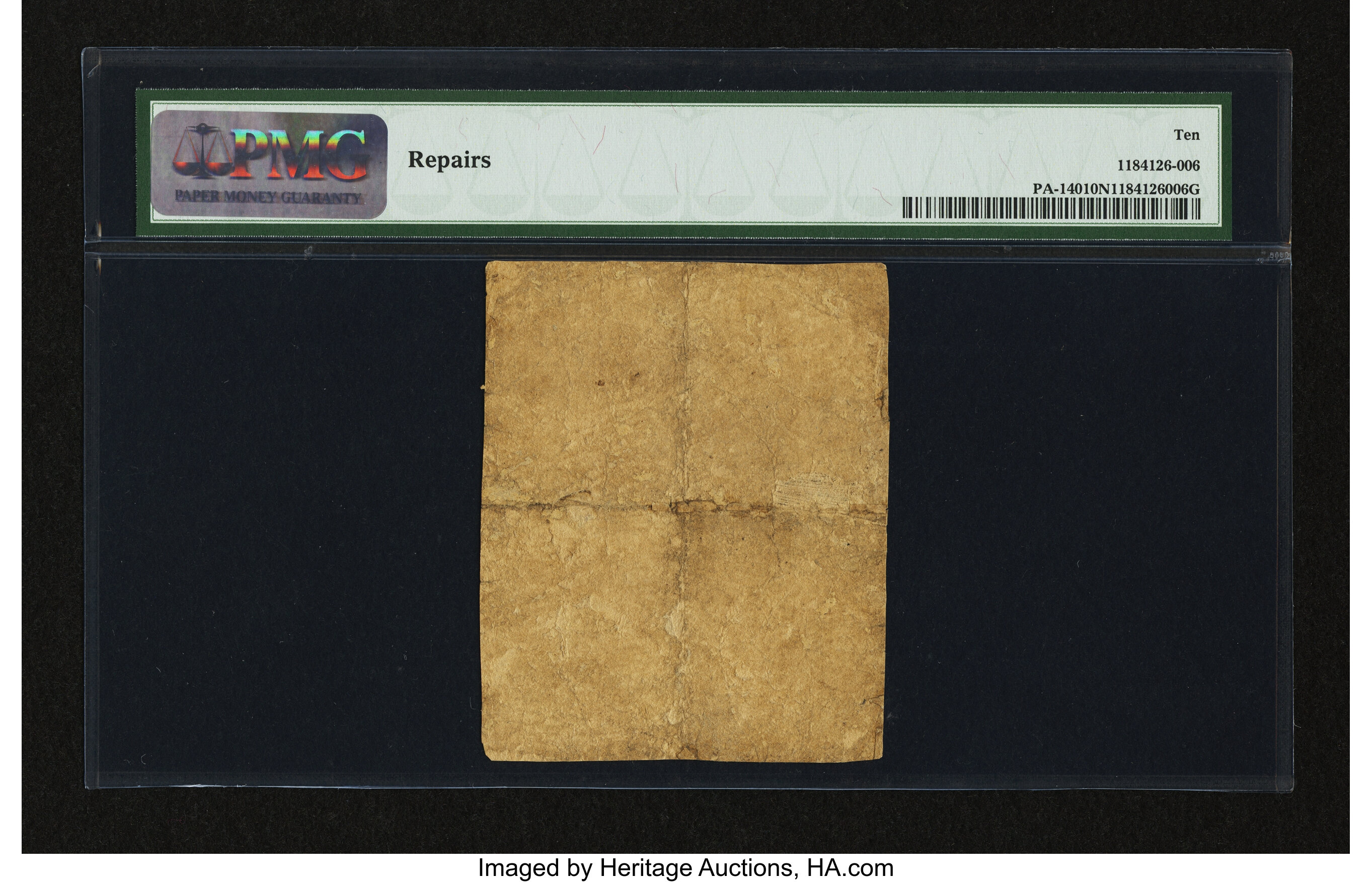 image for: Pennsylvania March 10, 1769 2s PMG Very Good 10 Net....