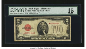 image for: Fr. 1502* $2 1928A Legal Tender Note. PMG Choice Fine 15....