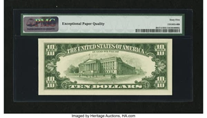 image for: Serial Number Two Fr. 2017-C $10 1963A Federal Reserve Note. PMG Gem Uncirculated 65 EPQ....