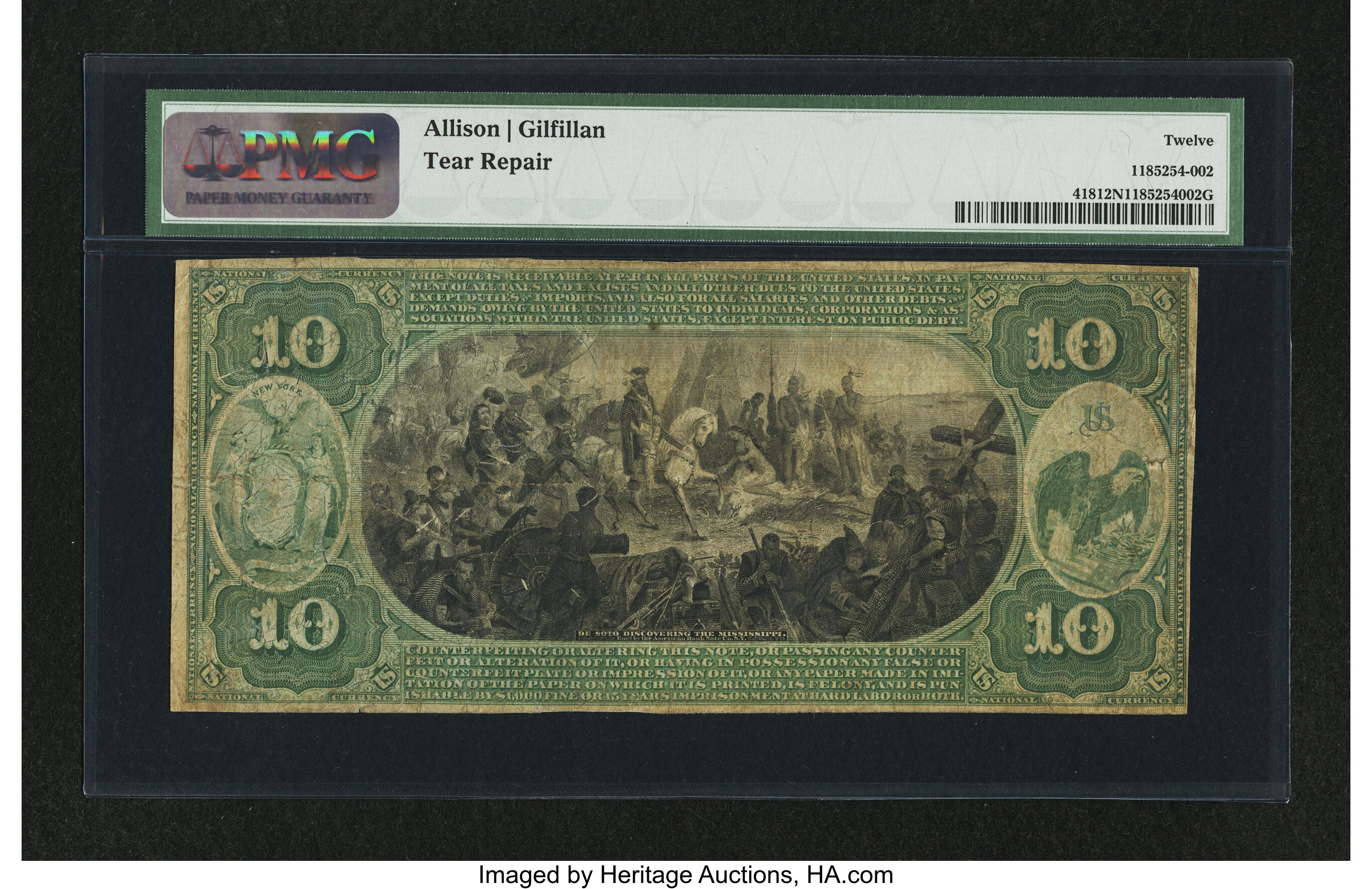 image for: Brooklyn, NY - $10 1875 Fr. 418 The National City Bank Ch. # 1543...