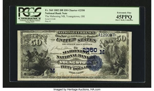 image for: Youngstown, OH - $50 1882 Date Back Fr. 560 The Mahoning NB Ch. # (M)2350...