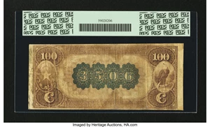 image for: Corsicana, TX - $100 1882 Brown Back Fr. 522 The First NB Ch. # (S)3506...