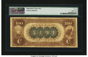 image for: Lockhart, TX - $100 1882 Brown Back Fr. 530 The Lockhart NB Ch. # 5491...