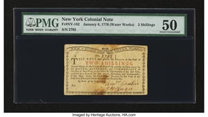 image for: New York January 6, 1776 (Water Works) 2s PMG About Uncirculated 50....