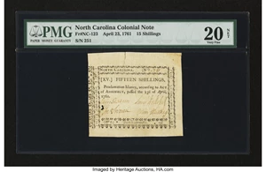 image for: North Carolina April 23, 1761 15s PMG Very Fine 20 Net....