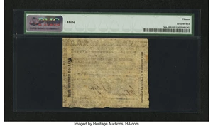 image for: Virginia October 16, 1780 $400 PMG Choice Fine 15 Net....