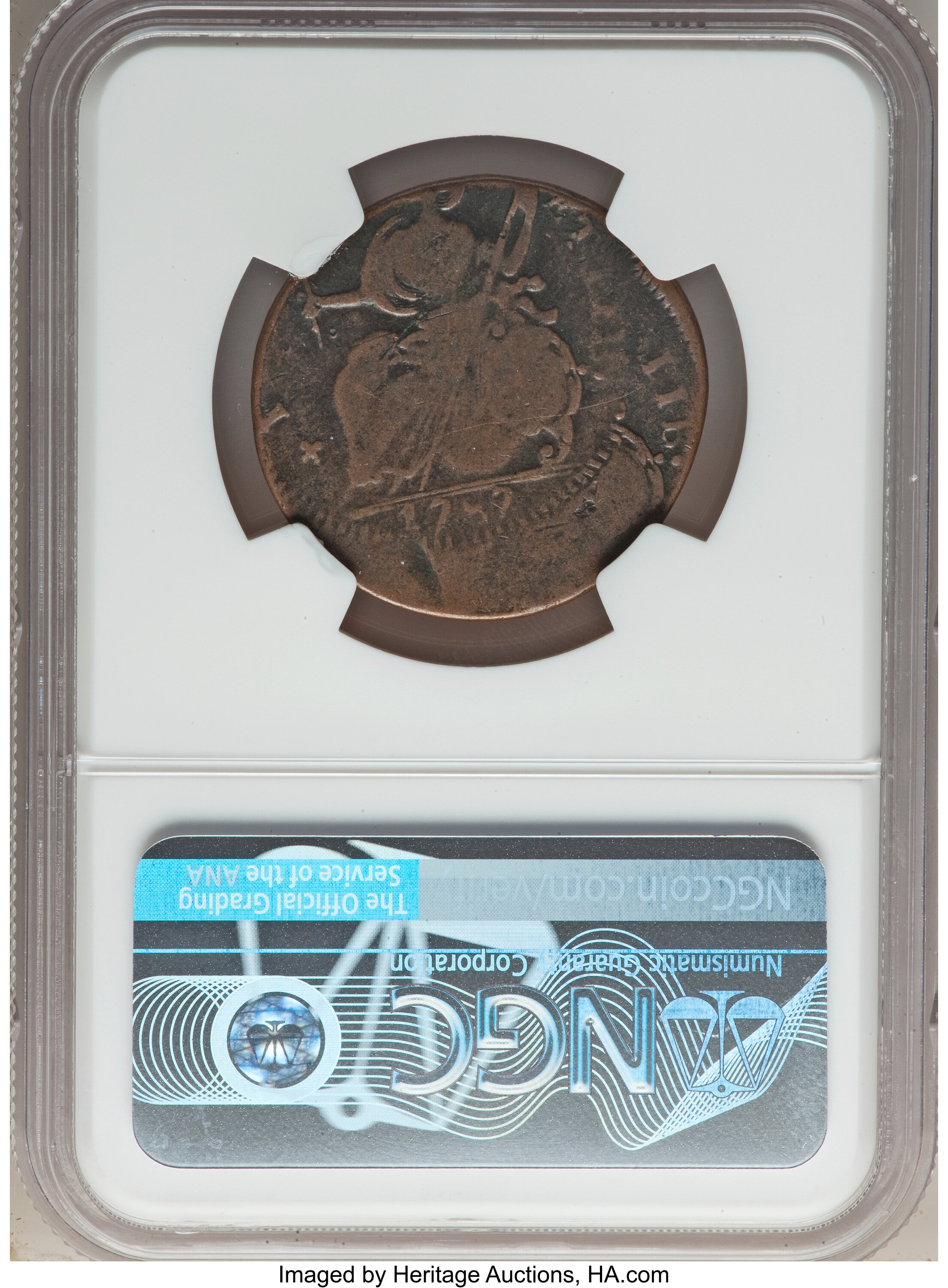 1787 Copper Connecticut, Draped Bust Left MS BN G6 BN thumbnail 2