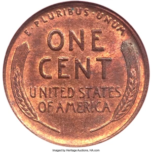 image for: 1922 No D 1C Strong Reverse MS64 Red and Brown NGC. FS-401. Die Pair 2. ...
