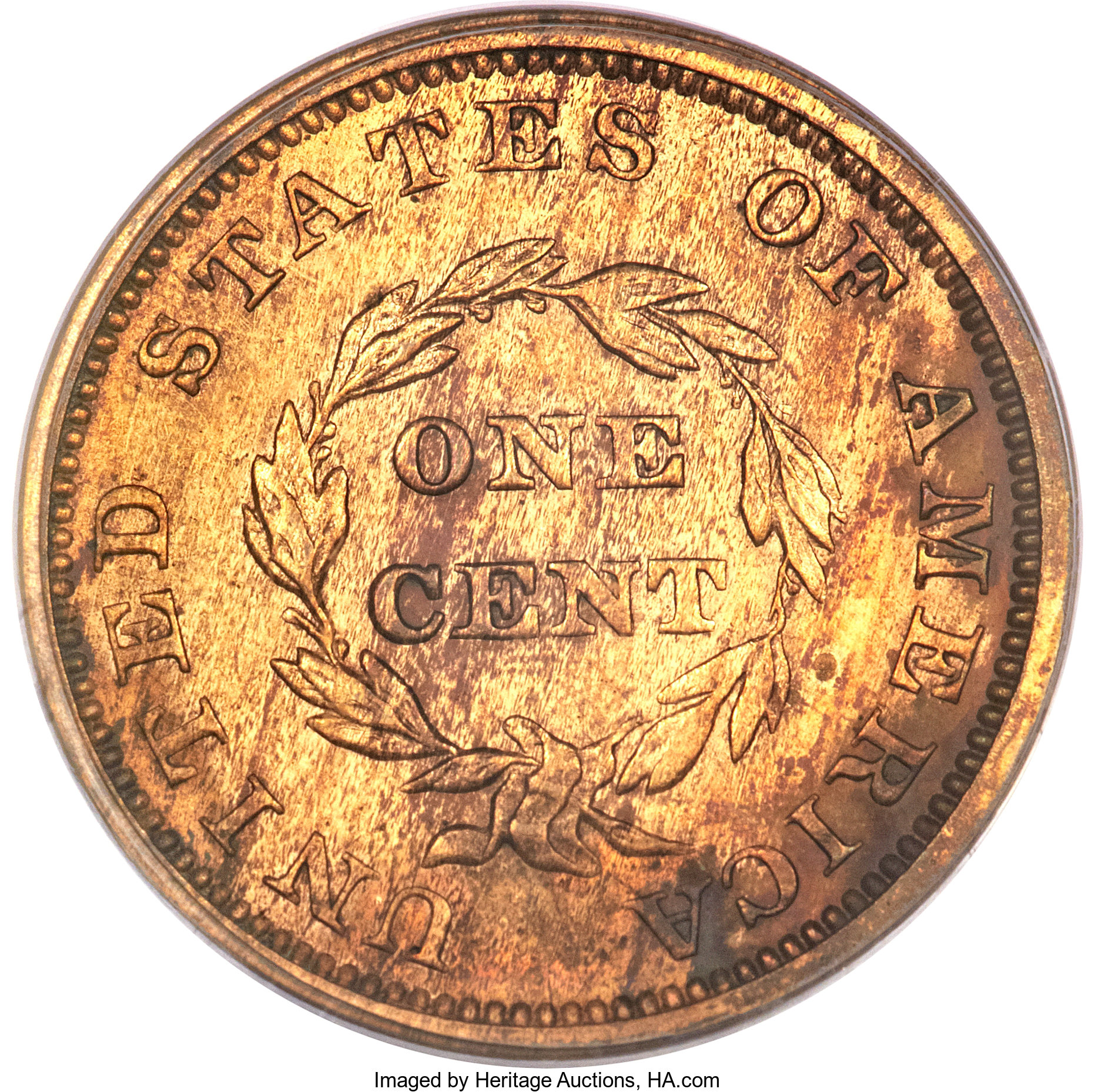 image for: 1855 P1C Flying Eagle Cent, Judd-173, Pollock-198, Low R.7, PR64 Red and Brown PCGS....