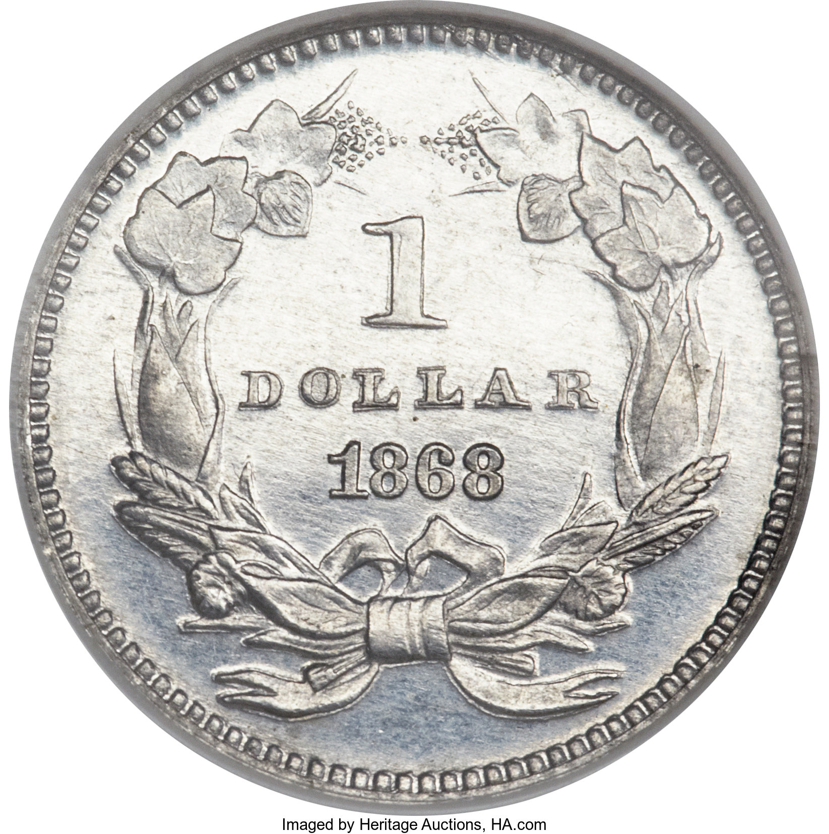 image for: 1868 G$1 Gold Dollar, Judd-653, Pollock-726, Low R.7, PR65 NGC....