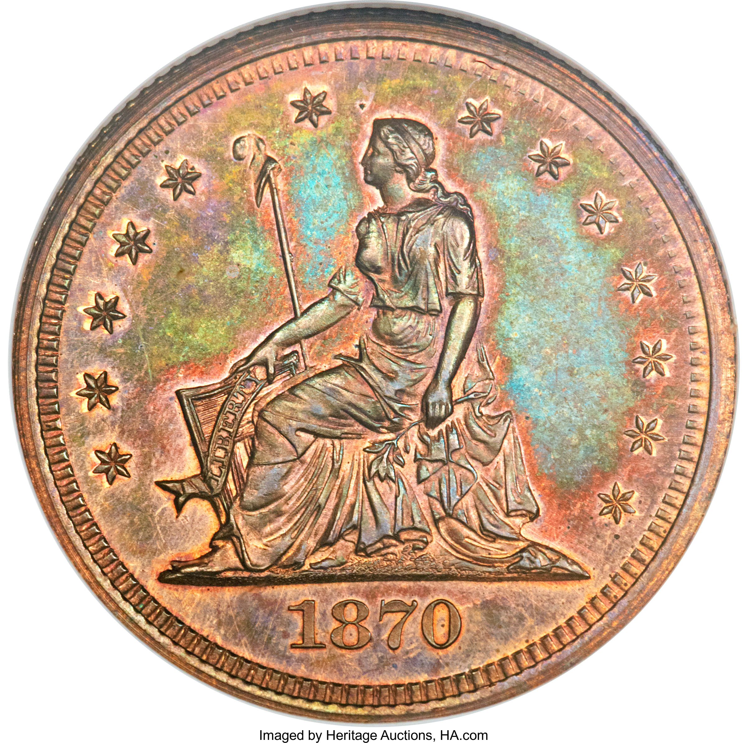 1870 P25c Copper, J-884 PR RB