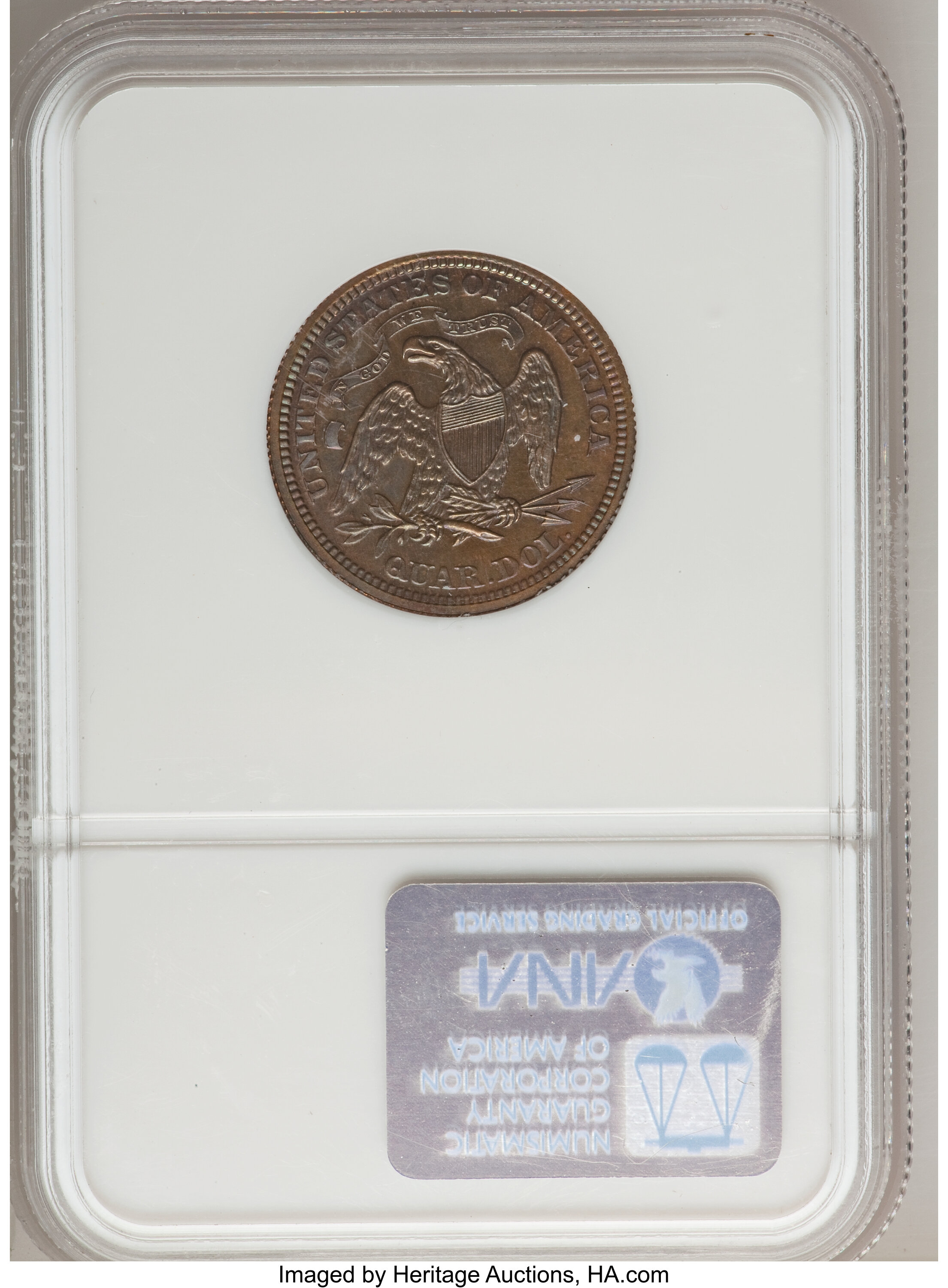 image for: 1870 25C Quarter Dollar, Judd-884, Pollock-982, R.7, PR66 Red and Brown NGC....