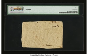 image for: North Carolina 1756 - 1757 (written dates) £5 PMG Good 4 Net....