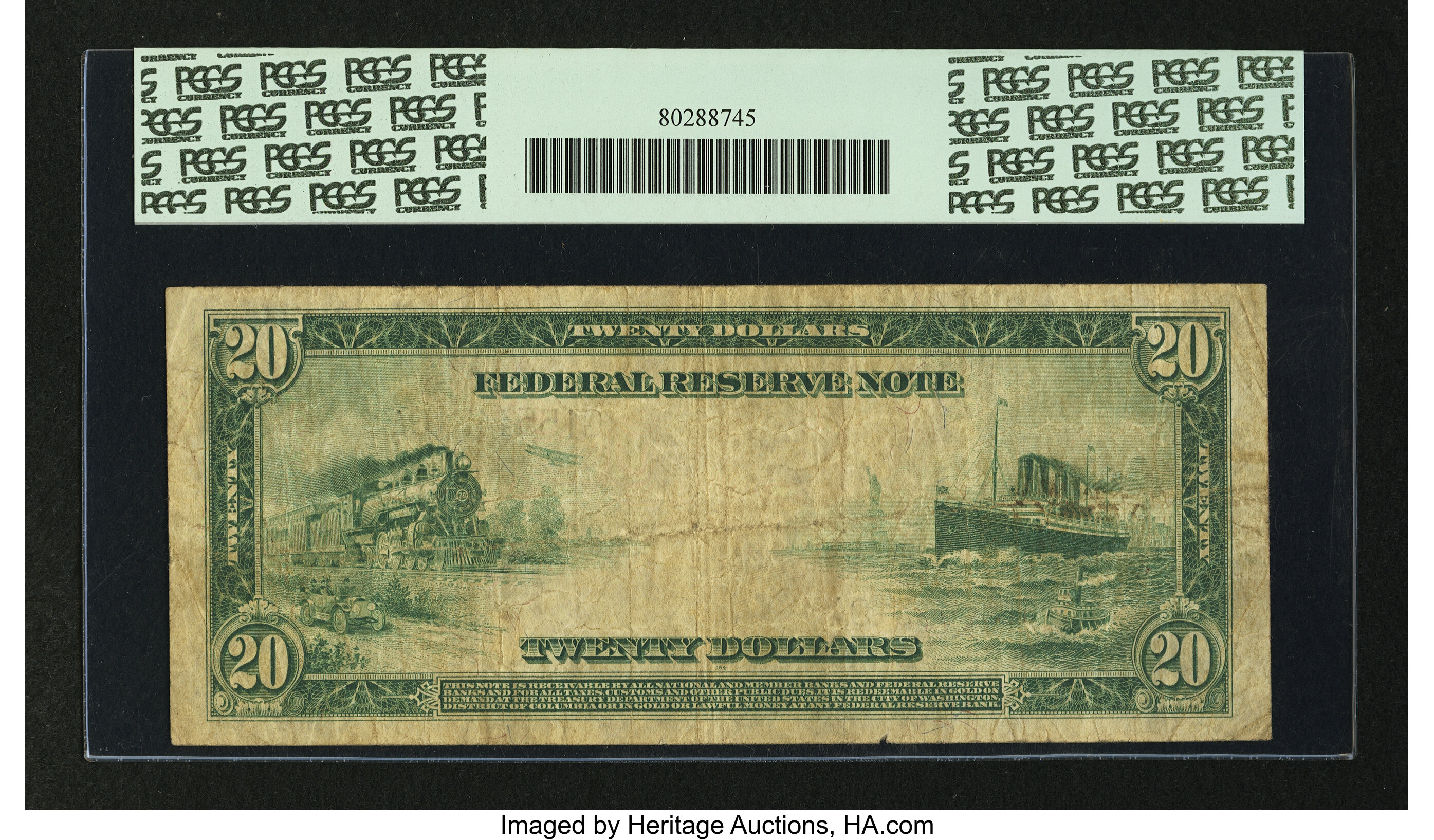 image for: Fr. 989 $20 1914 Federal Reserve Note PCGS Fine 12....