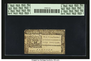 image for: New York March 5, 1776 $1 PCGS New 61....