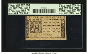 image for: New York August 13, 1776 $10 PCGS Choice About New 58PPQ....