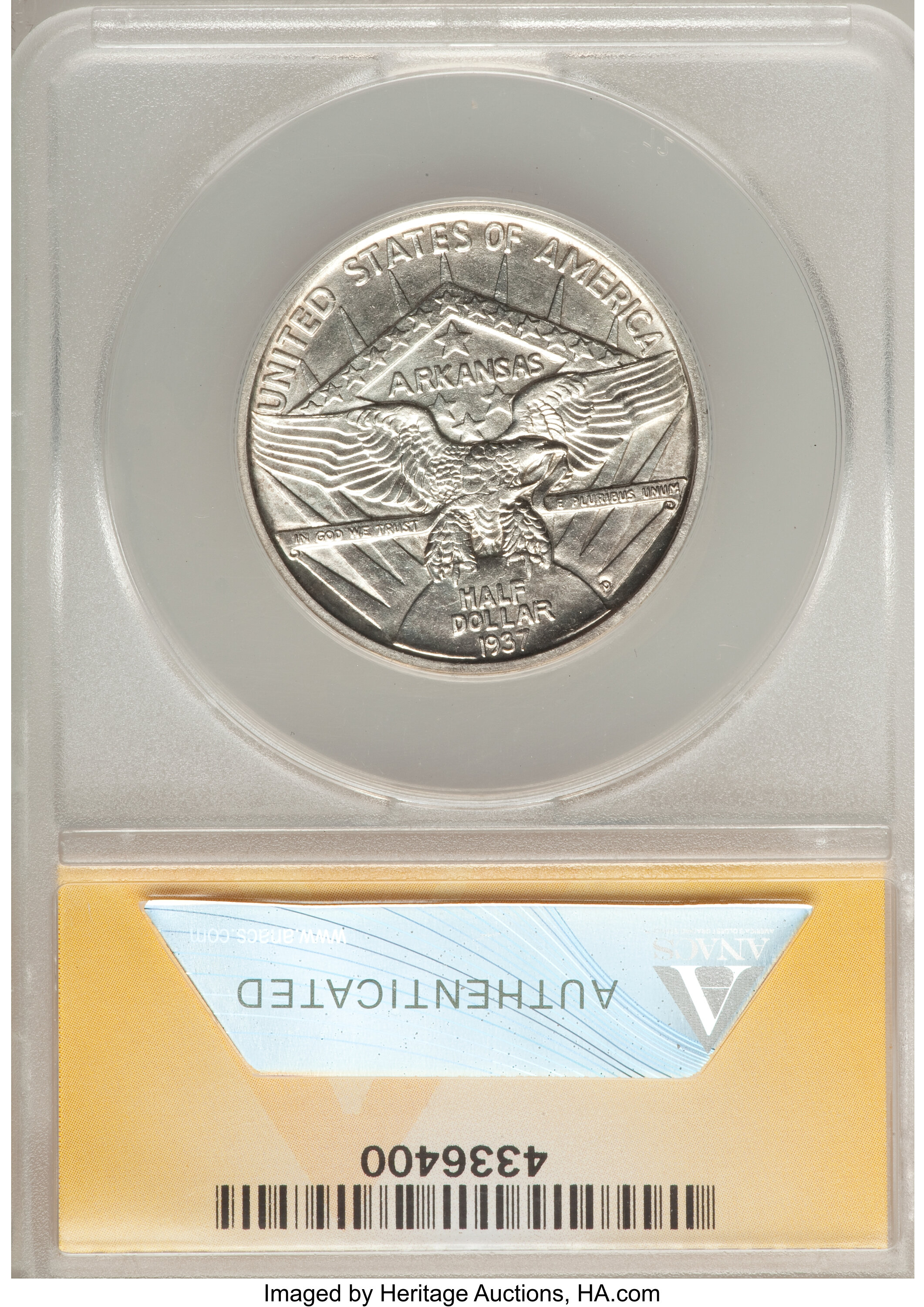 1937-D 50c Arkansas XF40 thumbnail 2