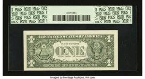 image for: Dual Courtesy Autograph Fr. 1903-E $1 1969 Federal Reserve Note. PCGS Gem New 66PPQ....