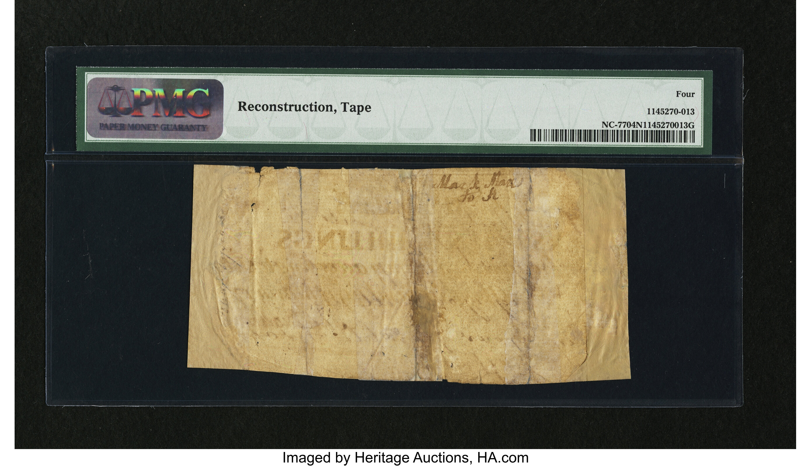 image for: North Carolina March 9, 1754 10s PMG Good 4 Net....